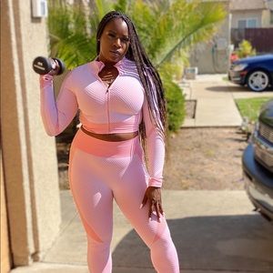 Pink Streak Athletic Set
